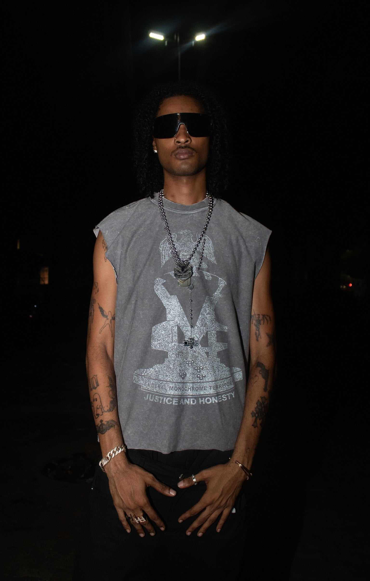 Monochrome "FMT" Tank - Washed Grey